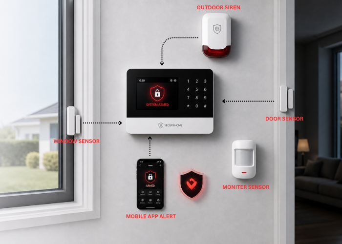 Intruder alarm system Delhi