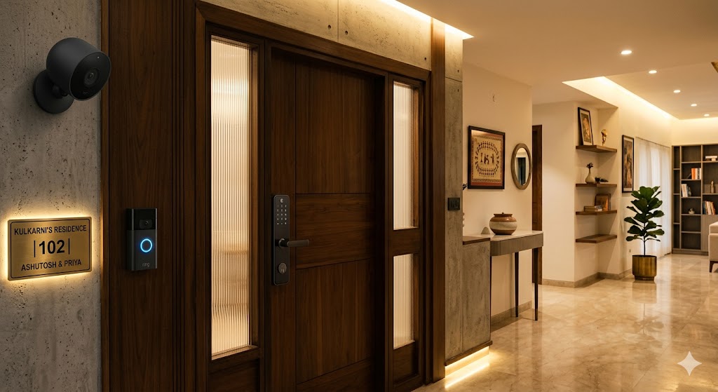 Smart home security system with CCTV and video door phone India